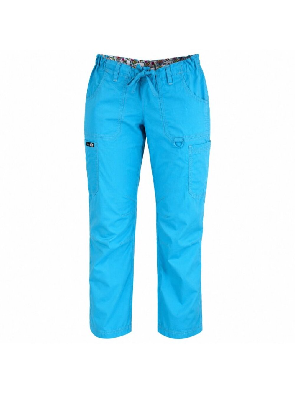 Koi XS Tall Turquoise Cargo Scrub Pants Women’s Drawstring Utility Medical